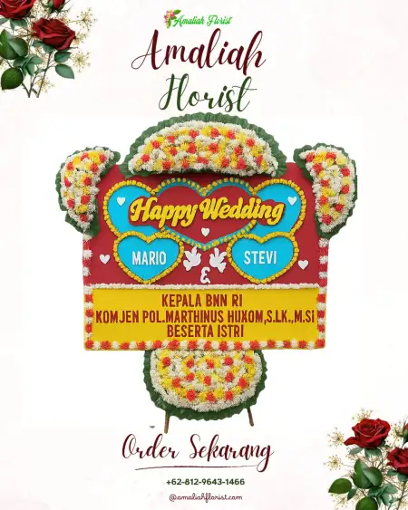 Papan Bunga Pernikahan Karangsuko